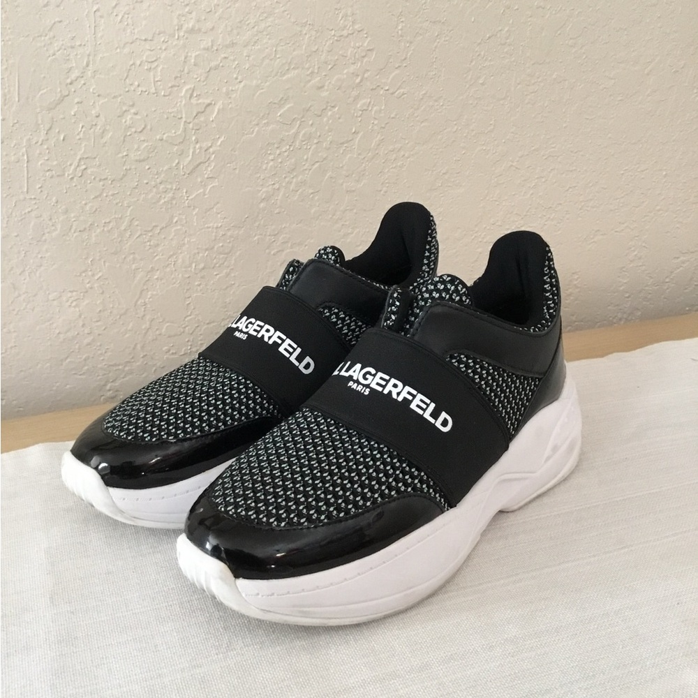 Karl Langerfeld Paris Zaidee Black Chunky Shoes / Sneakers Women's Size 8